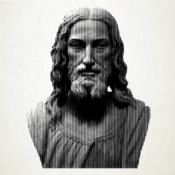 Retrato en vinilo de Jesus de Nazaret